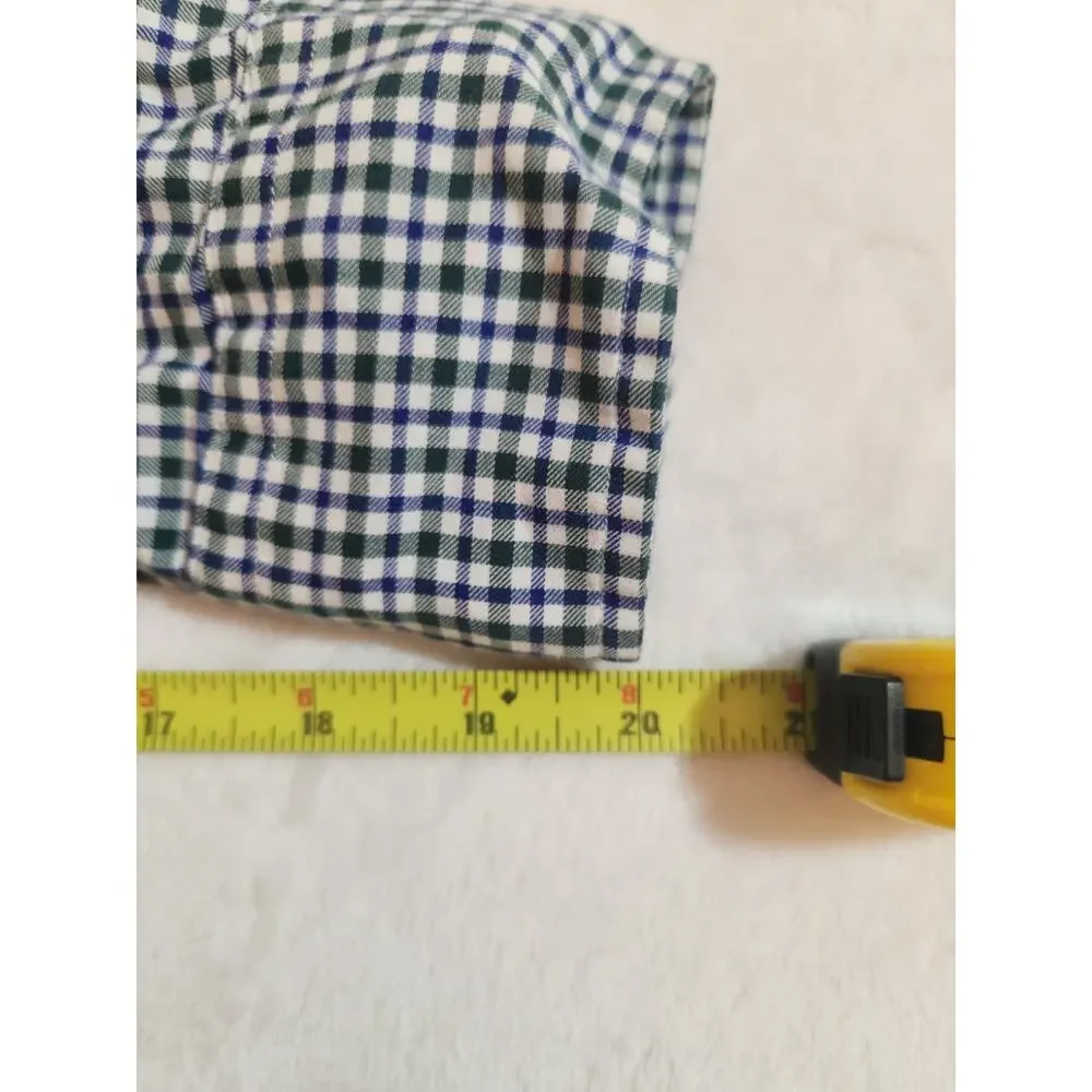 Polo Ralph Lauren Cotton Pony Shirt Mens Small Green Plaid Long Sleeve Preppy